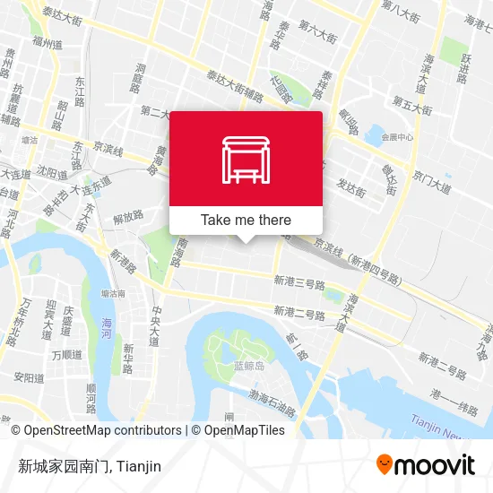 新城家园南门 map