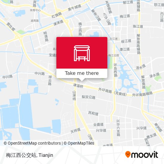 梅江西公交站 map