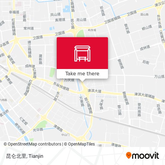 昆仑北里 map