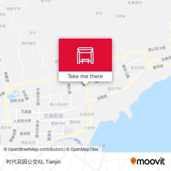 时代花园公交站 map