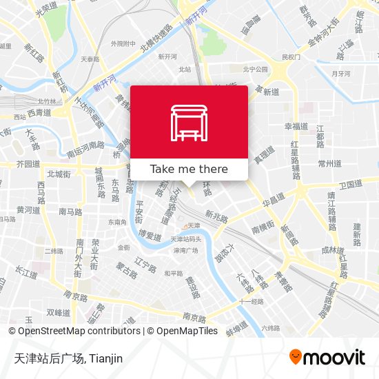 天津站后广场 map