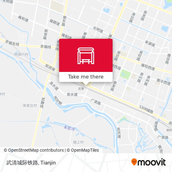 武清城际铁路 map