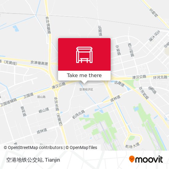 空港地铁公交站 map