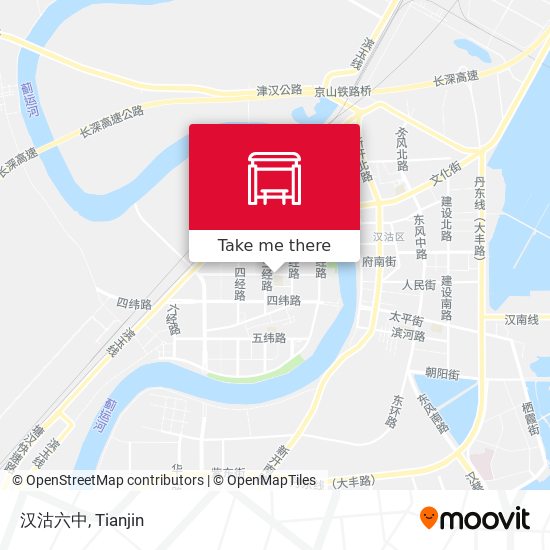 汉沽六中 map