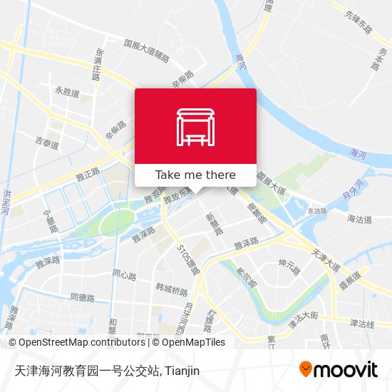 天津海河教育园一号公交站 map