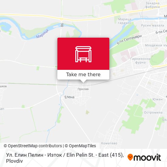 Ул. Елин Пелин - Изток / Elin Pelin St. - East (415) map