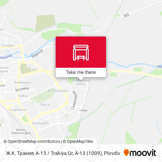 Карта Ж.К. Тракия, А-13 / Trakiya Qr, A-13 (1009)