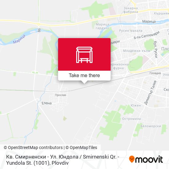 Карта Кв. Смирненски - Ул. Юндола / Smirnenski Qr. - Yundola St. (1001)
