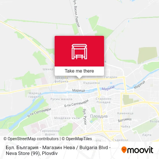 Карта Бул. България - Магазин Нева / Bulgaria Blvd - Neva Store (99)