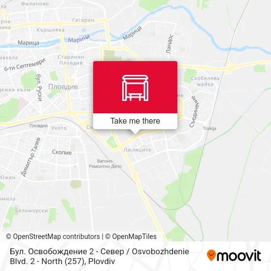 Карта Бул. Освобождение 2 - Север / Osvobozhdenie Blvd. 2 - North (257)
