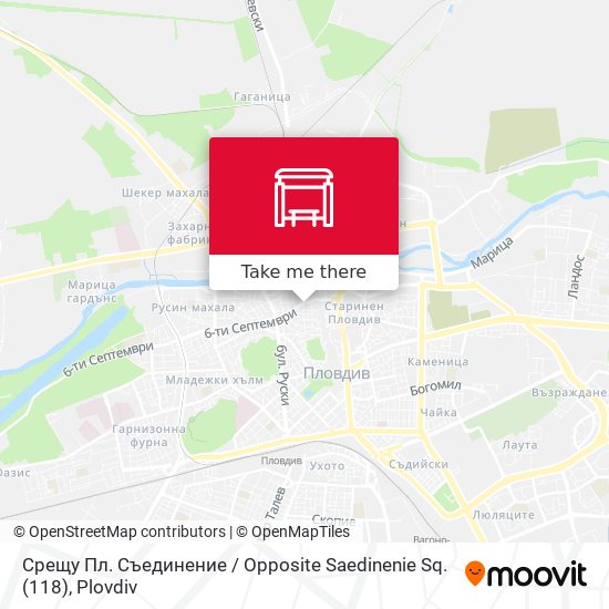 Карта Срещу Пл. Съединение / Opposite Saedinenie Sq. (118)