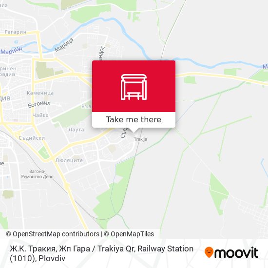 Ж.К. Тракия, Жп Гара / Trakiya Qr, Railway Station (1010) map