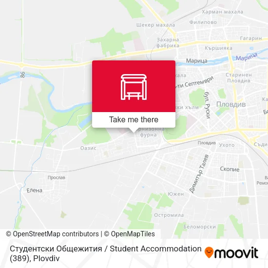 Карта Студентски Общежития / Student Accommodation (389)