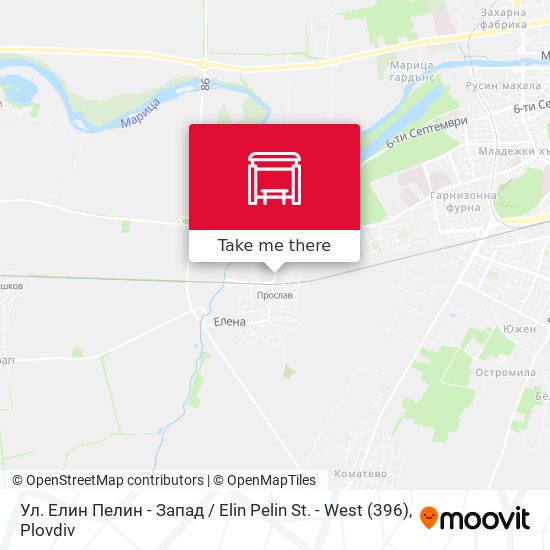 Ул. Елин Пелин - Запад / Elin Pelin St. - West (396) map