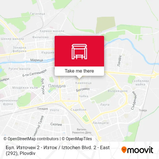 Карта Бул. Източен 2 - Изток / Iztochen Blvd. 2 - East (292)