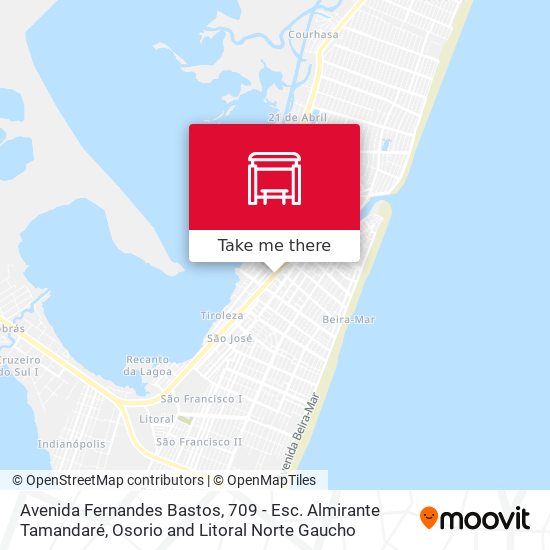 Mapa Avenida Fernandes Bastos, 709 - Esc. Almirante Tamandaré
