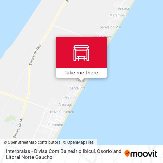 Interpraias - Divisa Com Balneário Ibicuí map