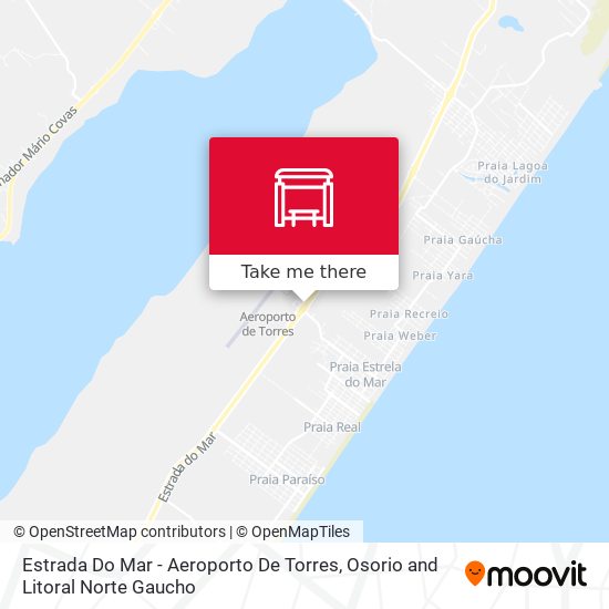 Mapa Estrada Do Mar - Aeroporto De Torres