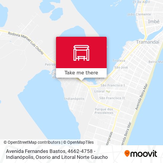 Mapa Avenida Fernandes Bastos, 4662-4758 - Indianópolis