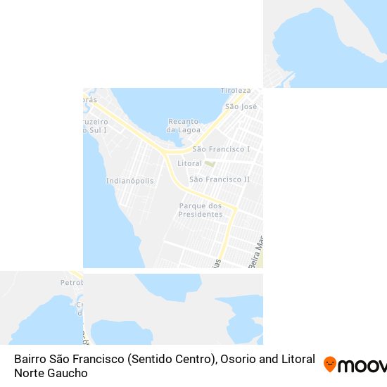 Bairro São Francisco (Sentido Centro) map