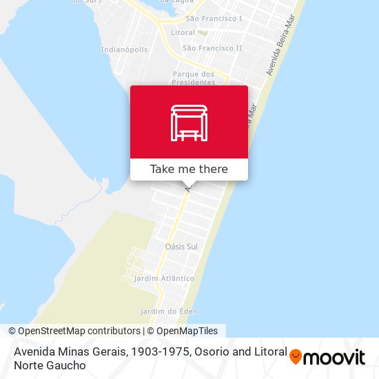 Mapa Avenida Minas Gerais, 1903-1975