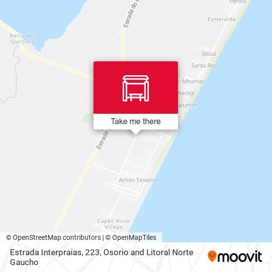 Estrada Interpraias, 223 map