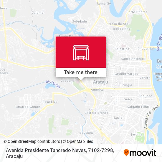 Mapa Avenida Presidente Tancredo Neves, 7102-7298