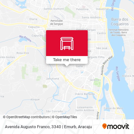 Mapa Avenida Augusto Franco, 3340 | Emurb