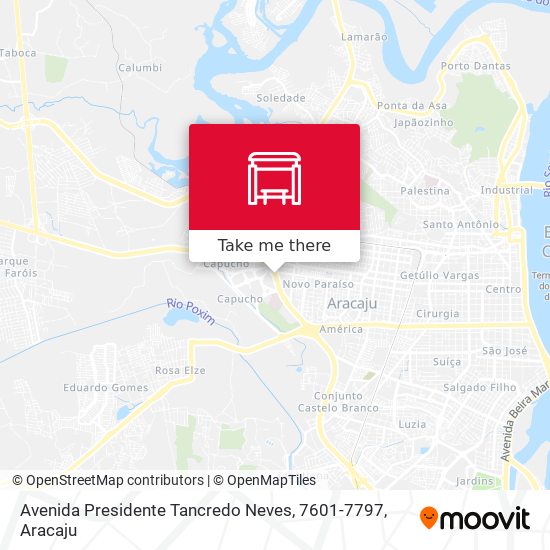 Mapa Avenida Presidente Tancredo Neves, 7601-7797