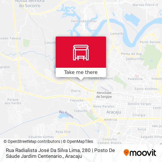 Mapa Rua Radialista José Da Silva Lima, 280 | Posto De Sáude Jardim Centenario.