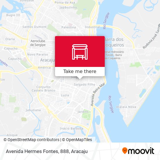 Mapa Avenida Hermes Fontes, 888