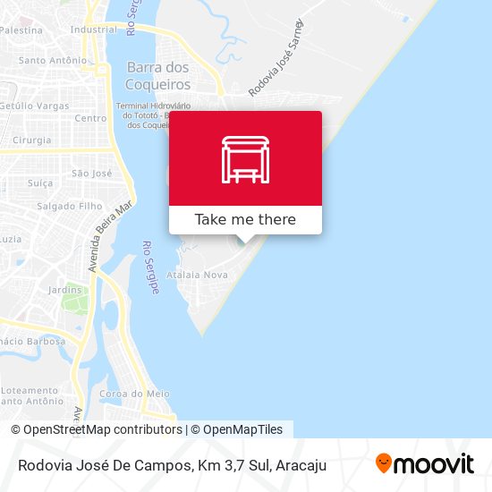 Mapa Rodovia José De Campos, Km 3,7 Sul