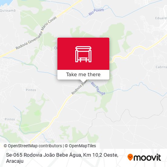 Mapa Se-065 Rodovia João Bebe Água, Km 10,2 Oeste