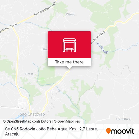 Se-065 Rodovia João Bebe Água, Km 12,7 Leste map