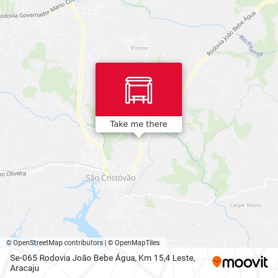 Se-065 Rodovia João Bebe Água, Km 15,4 Leste map