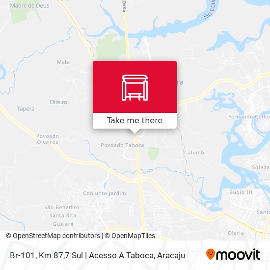 Mapa Br-101, Km 87,7 Sul | Acesso A Taboca