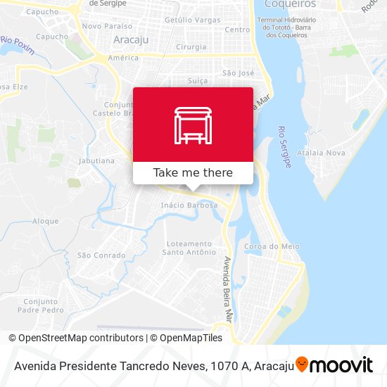 Mapa Avenida Presidente Tancredo Neves, 1070 A