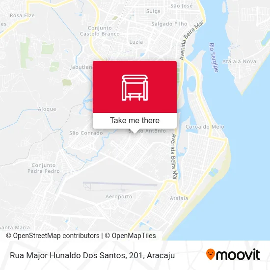 Rua Major Hunaldo Dos Santos, 201 map