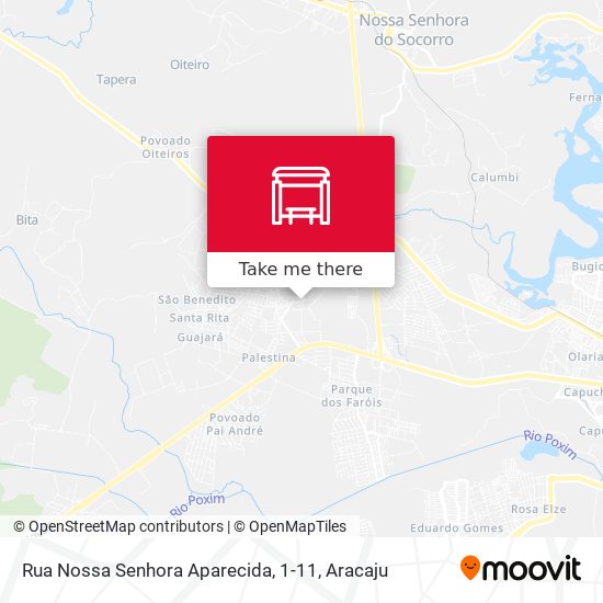 Mapa Rua Nossa Senhora Aparecida, 1-11