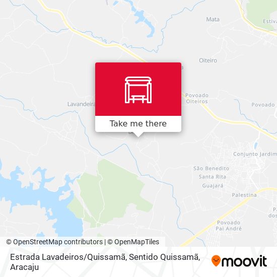 Mapa Estrada Lavadeiros / Quissamã, Sentido Quissamã