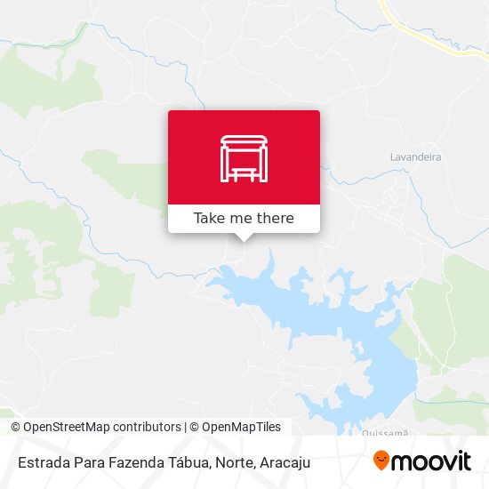 Mapa Estrada Para Fazenda Tábua, Norte