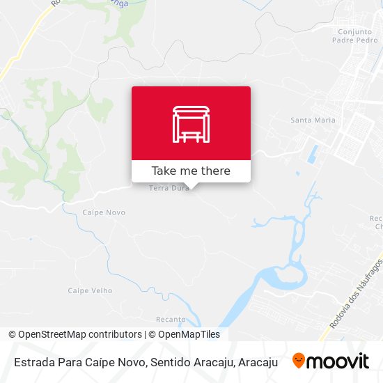 Estrada Para Caípe Novo, Sentido Aracaju map