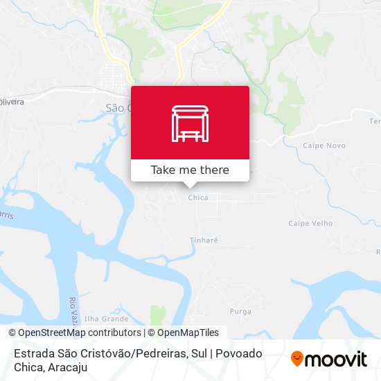 Estrada São Cristóvão / Pedreiras, Sul | Povoado Chica map