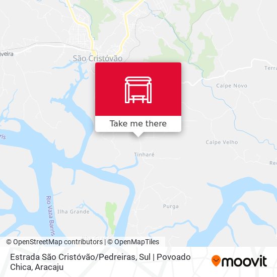 Estrada São Cristóvão / Pedreiras, Sul | Povoado Chica map