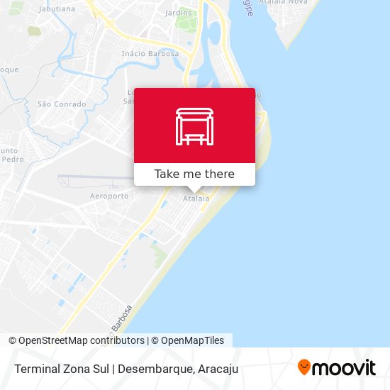 Mapa Terminal Zona Sul | Desembarque