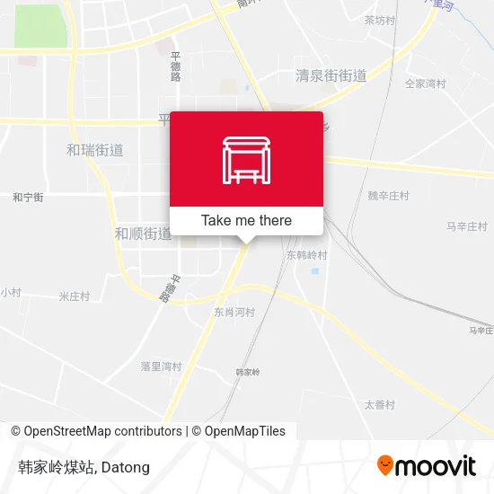 韩家岭煤站 map