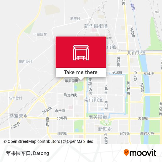 苹果园东口 map