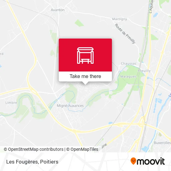Les Fougères map