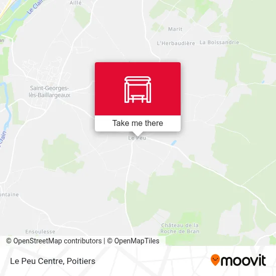 Le Peu Centre map