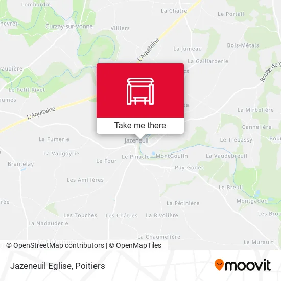 Jazeneuil Eglise map